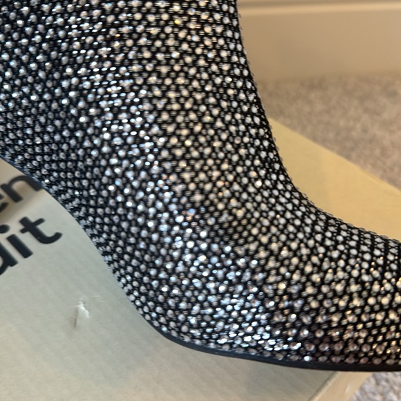 Open Edit Tilly Crystal Embellished Bootie in Silver Size 7.5 - Picture 7 of 13